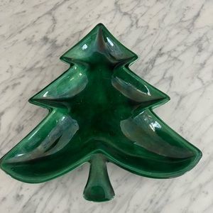Vintage candy dish Christmas tree ceramics